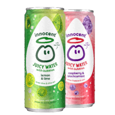 Innocent juicy water with bubbles